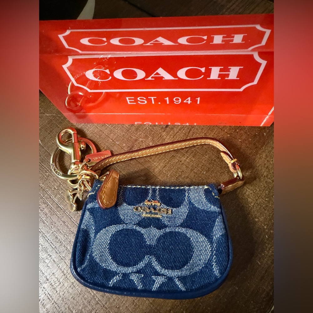 Coach Mini Nolita Denim Bag Charm (NWOT) - Picture 6 of 8